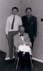 David - 1st birthday - with Grandad John, Great Grandad and Great-Great Grandad